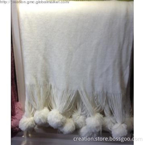 100%Acrylic warp knitted throw